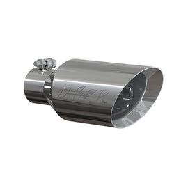 MBRP Universal Tip 4.5 O.D. Dual Walled Angled Rolled End 2.5 Inlet 12in Length - T304 T5161