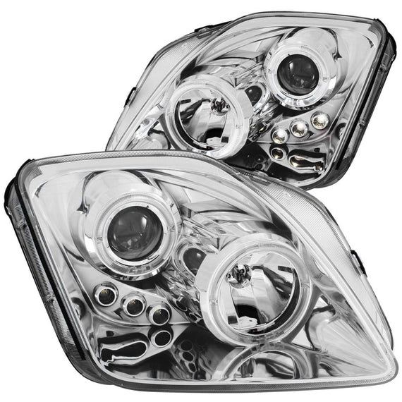 Anzo 121342 Pair of 2 Chrome Projector Headlights Front for 97-01 Honda Prelude 121342