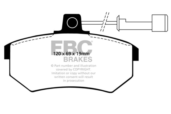 EBC 89-90 Audi 100 Quattro 2.3 Yellowstuff Front Brake Pads DP4486R