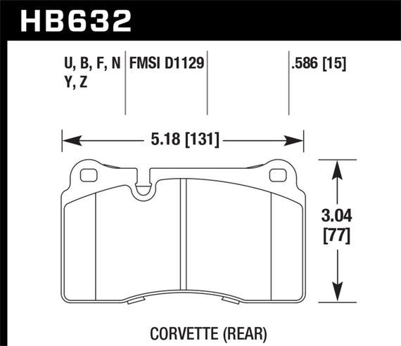 Hawk 'Performance Street' Brake Pads (HB632F.586) HB632F.586