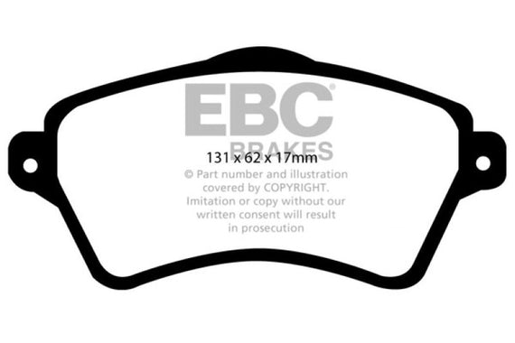 EBC 01-05 Land Rover Freelander 2.5 Greenstuff Front Brake Pads DP61352