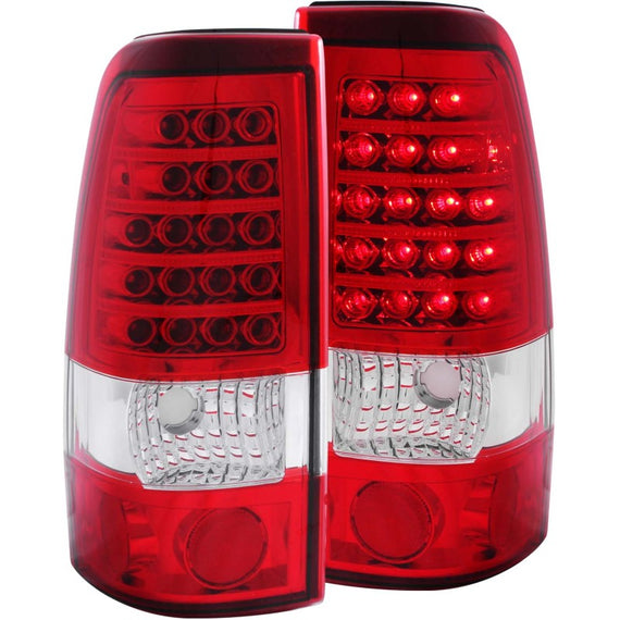 Anzo 311010 Red Clear Lens Led Tail Lights for Chevy Silverado and GMC Sierra 311010
