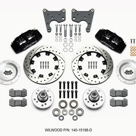 Wilwood Dynapro 6 Front Hub Kit 12.19in Drilled 65-72 CDP C Body -Drum 140-15198-D