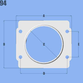 Vibrant MAF Sensor Adapter Plate for Subaru applications use w/ 3in Inlet I.D. filters only 1994