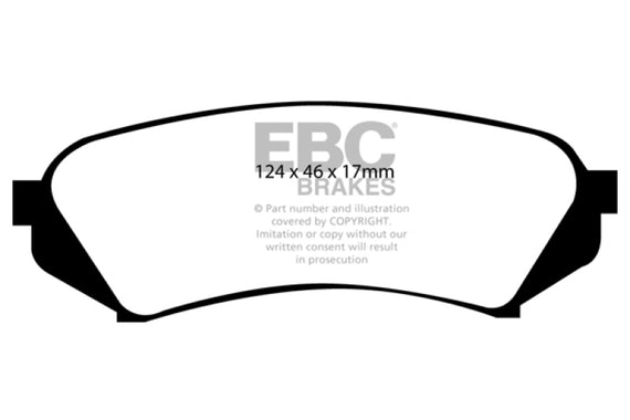EBC Yellow Stuff Rear Brake Pads for 98-07 Lexus LX470 4.7L - DP41282R DP41282R