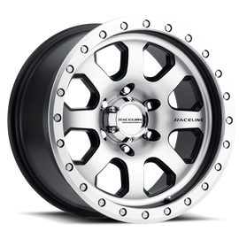 Raceline 929M SL AVENGER 17x9 5x127 BLACK W/ MACHINED FACE (-12mm) Wheel/Rim