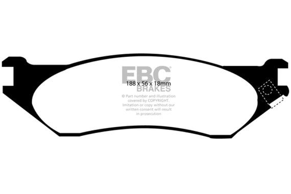 EBC DP61638 GREENSTUFF STREET ORGANIC BRAKE PADS - FRONT DP61638