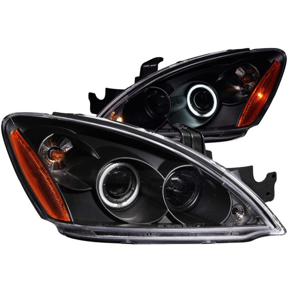 ANZO for 2004-2007 Mitsubishi Lancer Projector Headlights w/ Halo Black (CCFL) - 121102