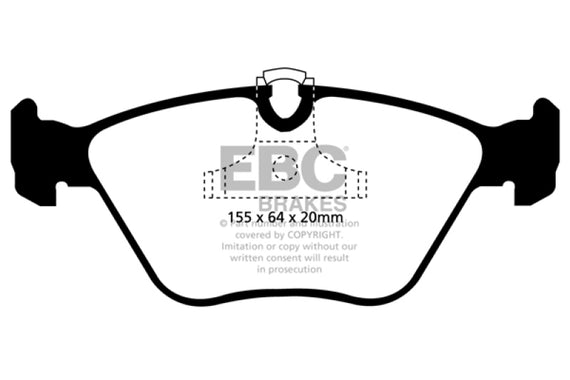 EBC DP41552R YELLOWSTUFF ULTIMATE RACE BRAKE PADS - FRONT DP41552R
