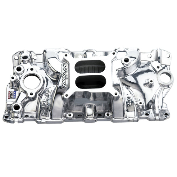 Edelbrock SBC Performer Eps Polished Manifold 27011