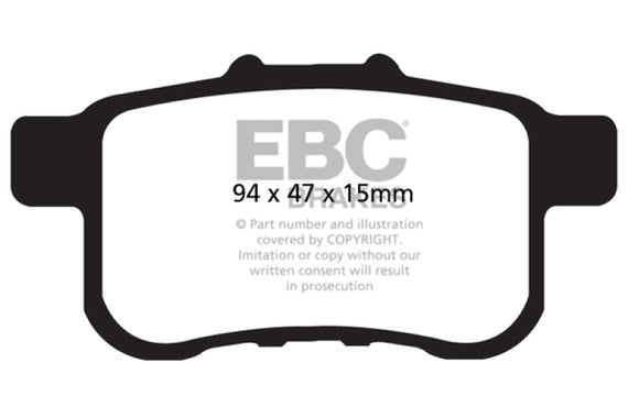 EBC Brakes DP41987R Yellowstuff Street And Track Brake Pads Fits Accord TSX DP41987R
