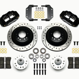 Wilwood Narrow Superlite 6R Front Hub & 1PC Rtr Kit 12.88in Drilled Magnum Force Drop Spindle 140-12272-D
