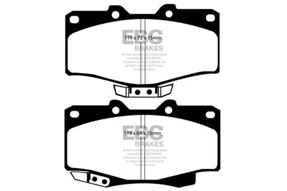 EBC DP6807 GREENSTUFF STREET ORGANIC BRAKE PADS - FRONT DP6807