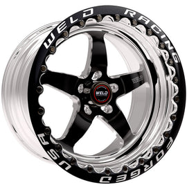 Weld S71 17x10 / 5x4.75 BP / 7.2in. BS Black Wheel (High Pad) - Black Single Beadlock MT 71HB7100B72F