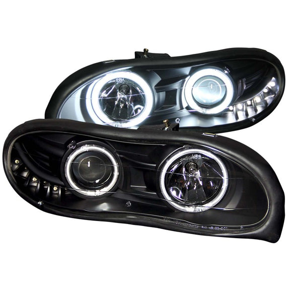 Anzo 121160 Pair of 2 Black Projector Headlights CCFL for 98-02 Chevrolet Camaro 121160