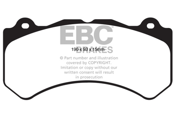 EBC Yellow Stuff Front Brake Pads for 16+ Cadillac ATS-V 3.6L Twin Turbo DP41853R