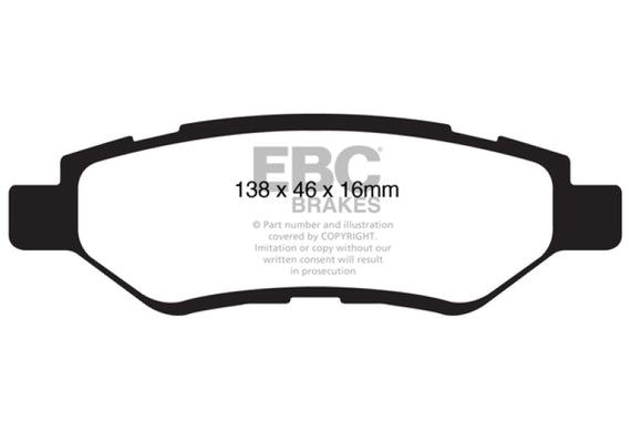 EBC 09-15 Chevrolet Camaro 3.6L Bluestuff Rear Brake Pads DP51829NDX
