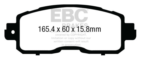 EBC 13+ Nissan Altima 2.5 (L33) Sedan Yellowstuff Front Brake Pads DP43011R