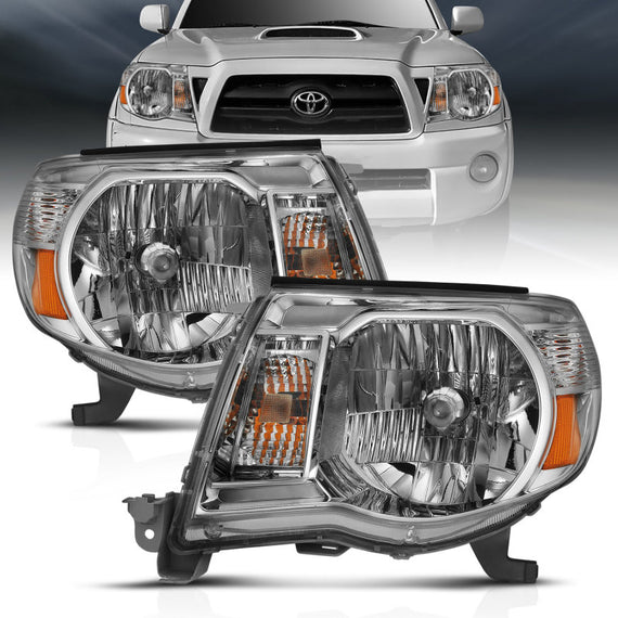 For Toyota Tacoma 2005-2011 Anzo Chrome Euro Headlights 111437