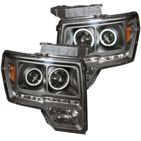 Anzo 111298 Black Clear Projectjor Headlights G2 Halo SMD LED for 09-14 F-150 111298