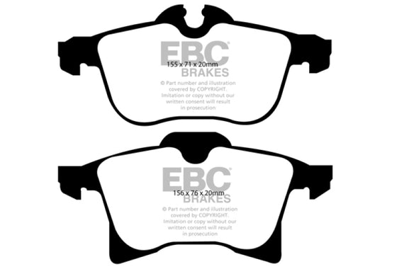 EBC 08-09 Saturn Astra 1.8 Greenstuff Front Brake Pads DP21520