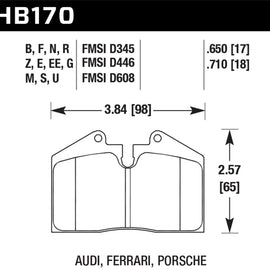 Hawk Performance HB170U.650 DTC-70 Disc Brake Pad HB170U.650