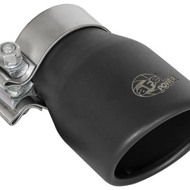 aFe MACH Force-XP 409 SS Single Wall Universal Clamp On Exhaust Tip - Black 49T25354-B06