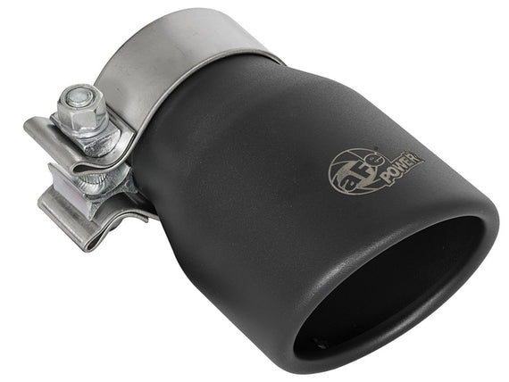 aFe MACH Force-XP 409 SS Single Wall Universal Clamp On Exhaust Tip - Black 49T25354-B06