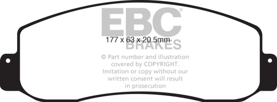 EBC DP41777R YELLOWSTUFF ULTIMATE RACE BRAKE PADS - FRONT DP41777R