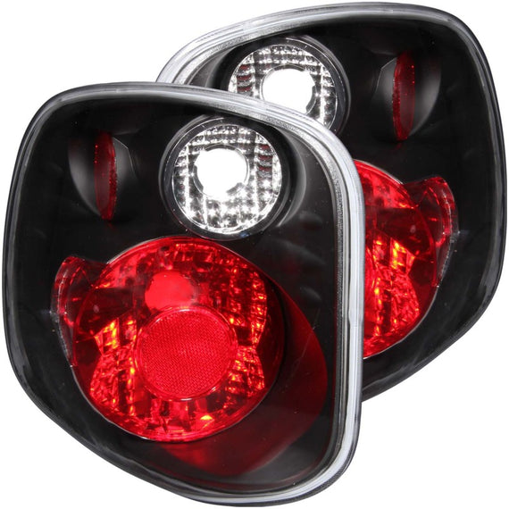 Anzo 211143 Black/Red Euro Tail Lights For Ford F-150 2001-2003 211143