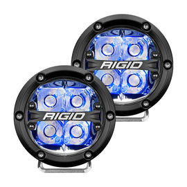 Rigid Industries 360-Series 4in LED Off-Road Spot Beam - Blue Backlight (Pair) 36115