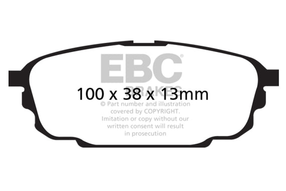 EBC 01-04 Mazda Protege 2.0 (Rear Rotors) Greenstuff Rear Brake Pads DP21700