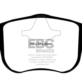 EBC 06-11 Saab 9-3 2.0 Turbo (Aero) Greenstuff Front Brake Pads DP21416