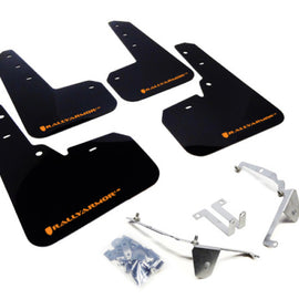 Rally Armor Mud Flaps Guards for 13-17 Subaru XV Crosstrek (Black w/Orange Logo) MF26-UR-BLK/OR