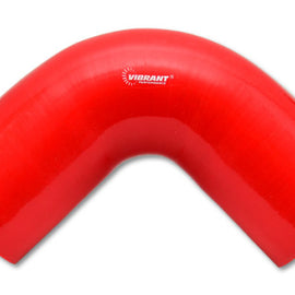 Vibrant 4 Ply Reinforced Silicone Elbow Connector - 4in I.D. - 90 deg. Elbow (RED) 2746R