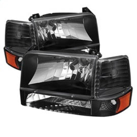 SPYDER HEADLIGHTS FRONT AMBER/BLACK FITS 92-96 FORD F-150/BRONCO SPY5073136 5073136