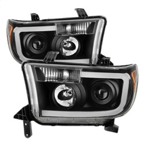 xTune Toyota Tundra 07-13 LED Light Bar Projector Headlights Black PRO-JH-TTU07-LED-BK 9027888