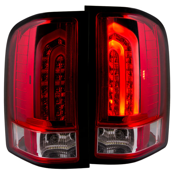 Anzo 311225 Red Clear Lens G2 L.E.D. Bulb Tail Lights for 07-14 Silverado 2500HD 311225