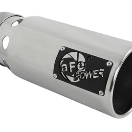 aFe SATURN 4S 4in SS Intercooled Exhaust Tip - Polished 4in In x 5in Out x 12in L Bolt-On 49T40501-P122