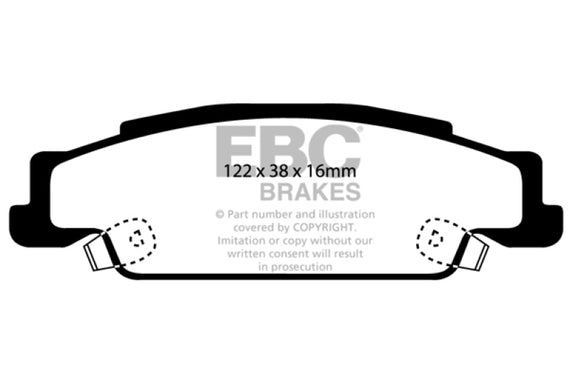 EBC 02-05 Cadillac CTS 2.6 Redstuff Rear Brake Pads DP31646C