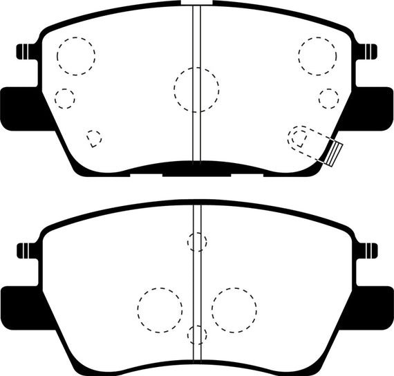 EBC Brakes DP43052R Yellowstuff Street And Track Brake Pads DP43052R