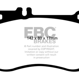 EBC 10+ Mercedes-Benz E350 3.5 AMG Sport Package Yellowstuff Front Brake Pads DP41857R