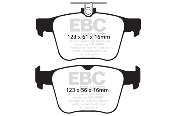 EBC Brakes DP42173R Yellowstuff Street And Track Brake Pads Fits 15-18 S3 DP42173R