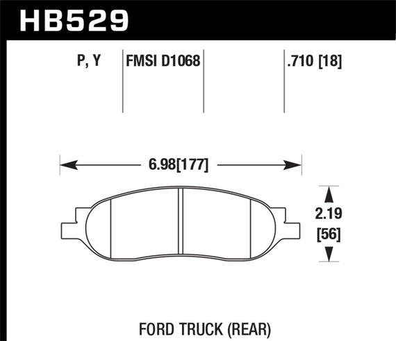 Hawk 05-07 Ford F-250/F-350 SuperDuty Street Rear Brake Pads HB529P.710