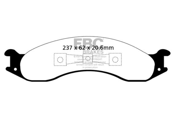 EBC 92-94 Ford Econoline E250 4.9 Greenstuff Front Brake Pads DP61257