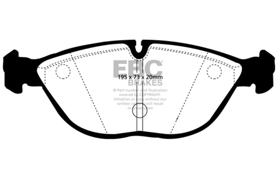 EBC 00-03 BMW Z8 5.0 Greenstuff Front Brake Pads DP21035