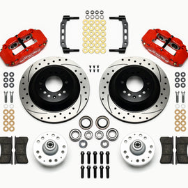 Wilwood Narrow Superlite 6R Front Hub & 1PC Rtr Kit 12.88in Drilled -Red 74-80 Pinto/Mustang II 140-12275-DR