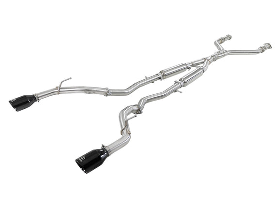 AFE Filters 49-36132NM-B Takeda Cat-Back Exhaust System Fits 16-20 Q50 49-36132NM-B