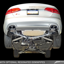 AWE TUNING 2010-2016 AUDI S4 3.0T B8 TOURING CATBACK EXHAUST 90MM CHROME TIPS 3010-42018
