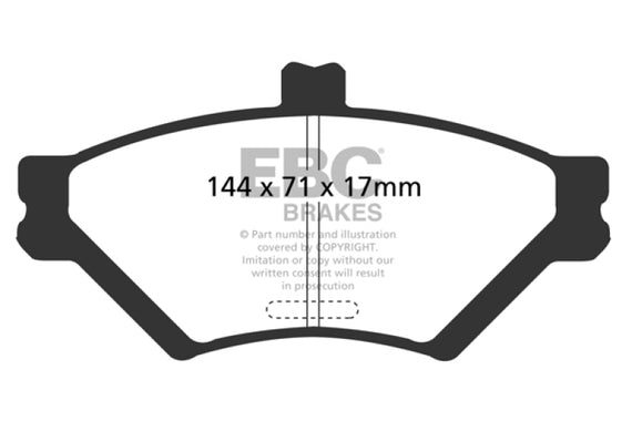 EBC 95-97 Ford Crown Victoria 4.6 (Phenolic PisTons) Redstuff Front Brake Pads DP31169C
